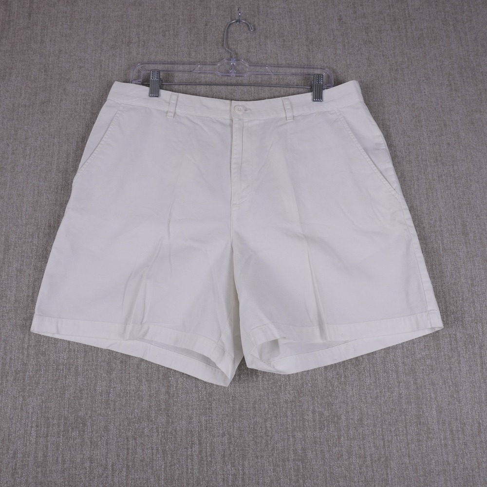 LRL Ralph Lauren Bermuda Shorts Women's 14 White Denim Summer 100% Cotton, 5"